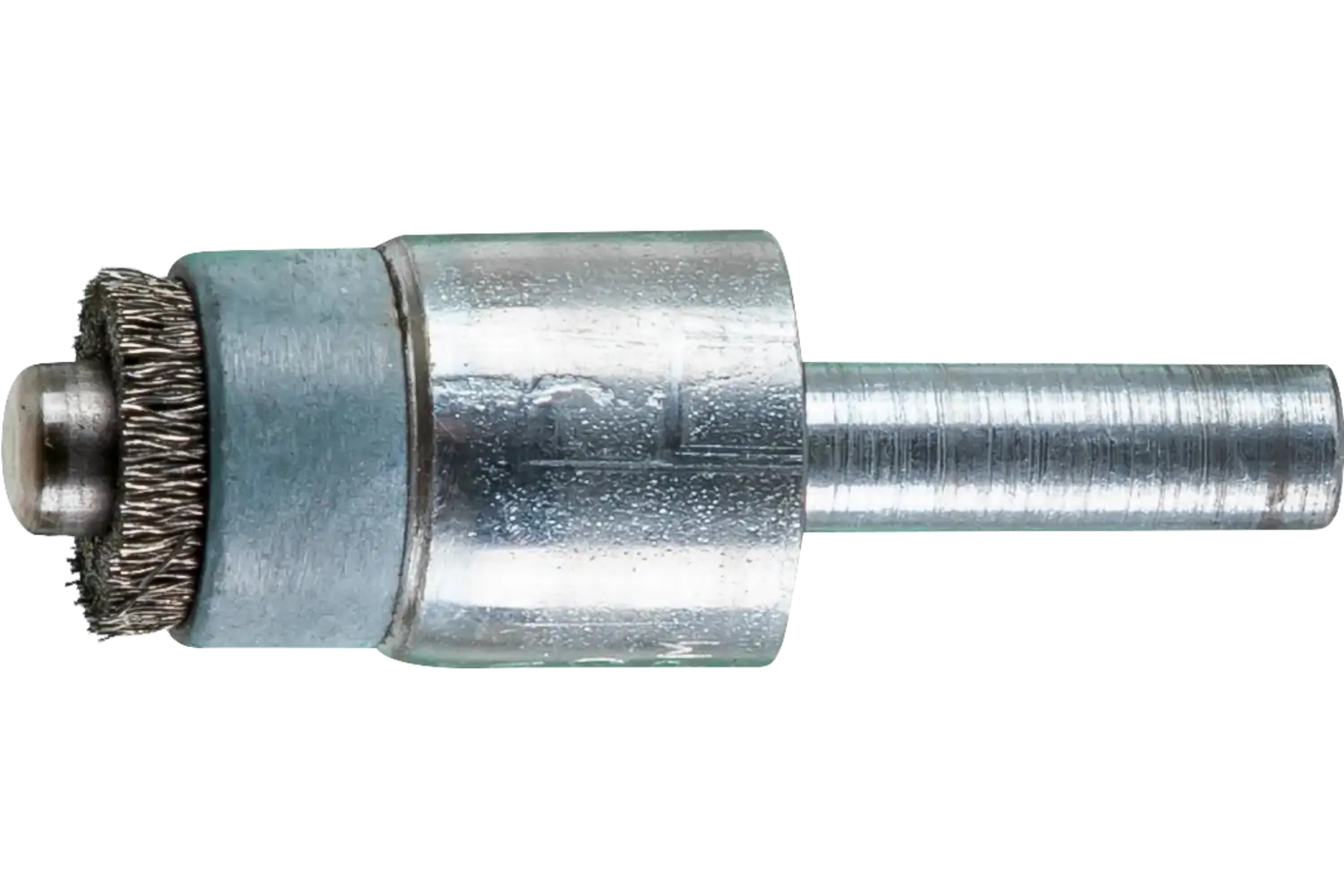 Picture of Pferd Pilot End Brush 1/2" Dia. .004 Stainless Steel Wire, 1/4 Shank, 1/4 Pilot Dia.